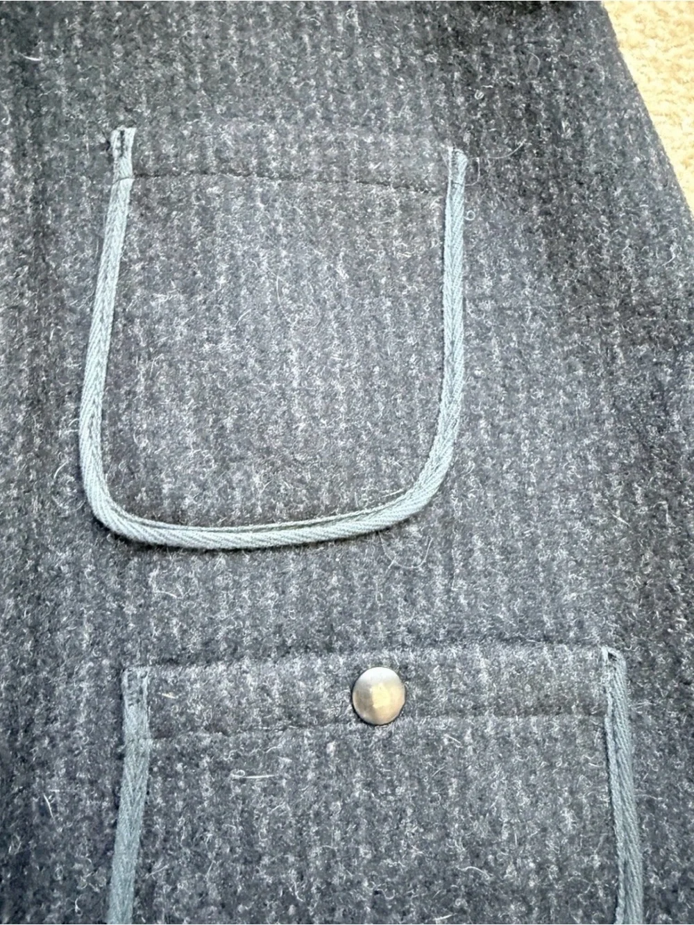 VTG Woolrich Men’s Wool Mackinaw Buckle Back Full Zip Vest Jacket USA Sz 48